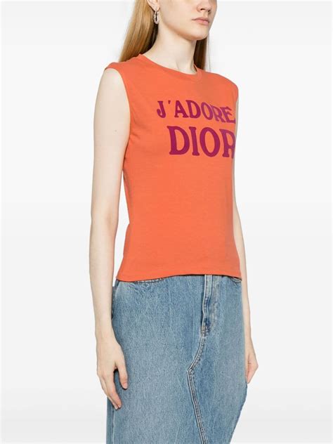 dior print tank|pre owned dior t shirts.